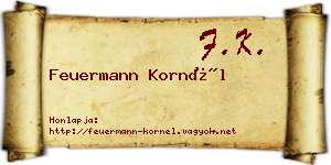 Feuermann Kornél névjegykártya