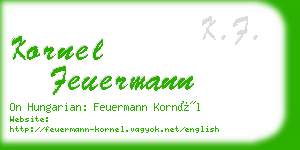 kornel feuermann business card